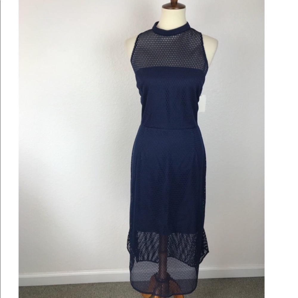 Cooper St Mesh Side Slit Midi Dress Sz 12/14